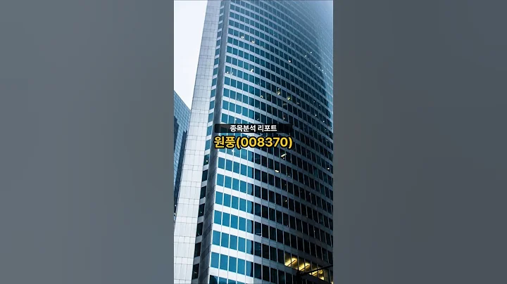 종목분석 리포트] 원풍(008370) 20250804 #주식 #증권 #리포트
