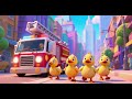 Five Little Ducks and the Little Fire Engine | Nursery Rhymes and Kids Songs