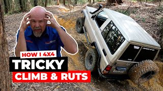 HOW I 4X4 a TRICKY OFF ROAD TRACK WITH A ROCK CLIMB and RUTS, I talk through my drive!