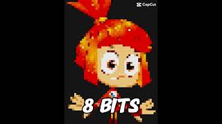 64 minutes 32 bits 16 bits eight bits two bits more bits half bits quarter bits…