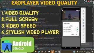 Exoplayer Player Video Quality Android Studio with source code || stylish Video player screenshot 3