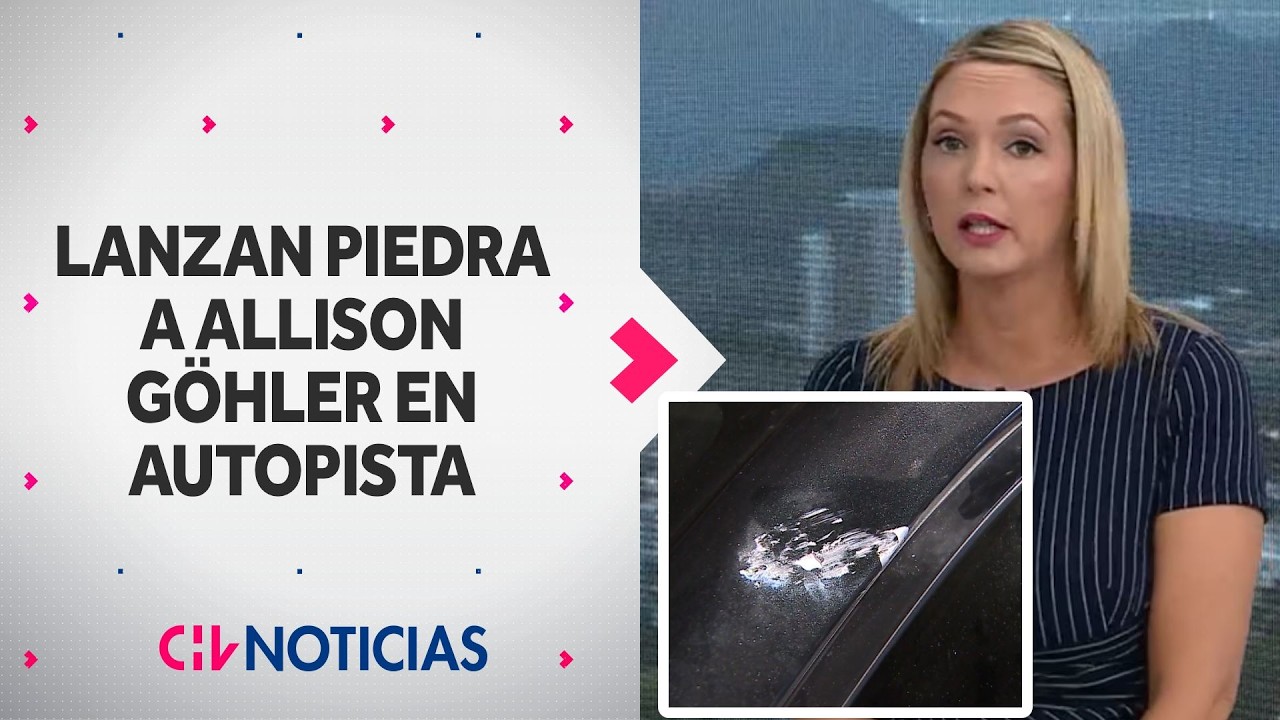 El angustiante momento que vivió Allison Göhler: Su auto fue atacado con una piedra enorme