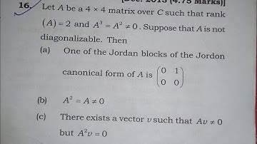 Csir net June 2014 Jordan Canonical form #linearalgebra