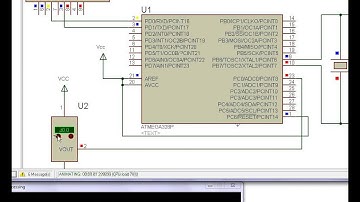 Proteus temperature simulation with processing and LM35 sensor