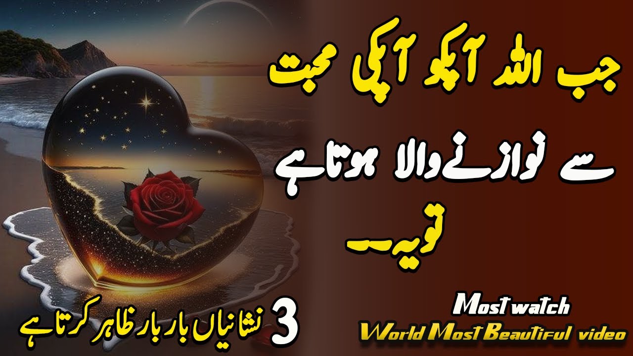 Jab Allah Ap Ko Ap Ki Mohbat sa Nawzna wala Hota Ha Tu |4 Nishaniya ||Best Islami Quotes|