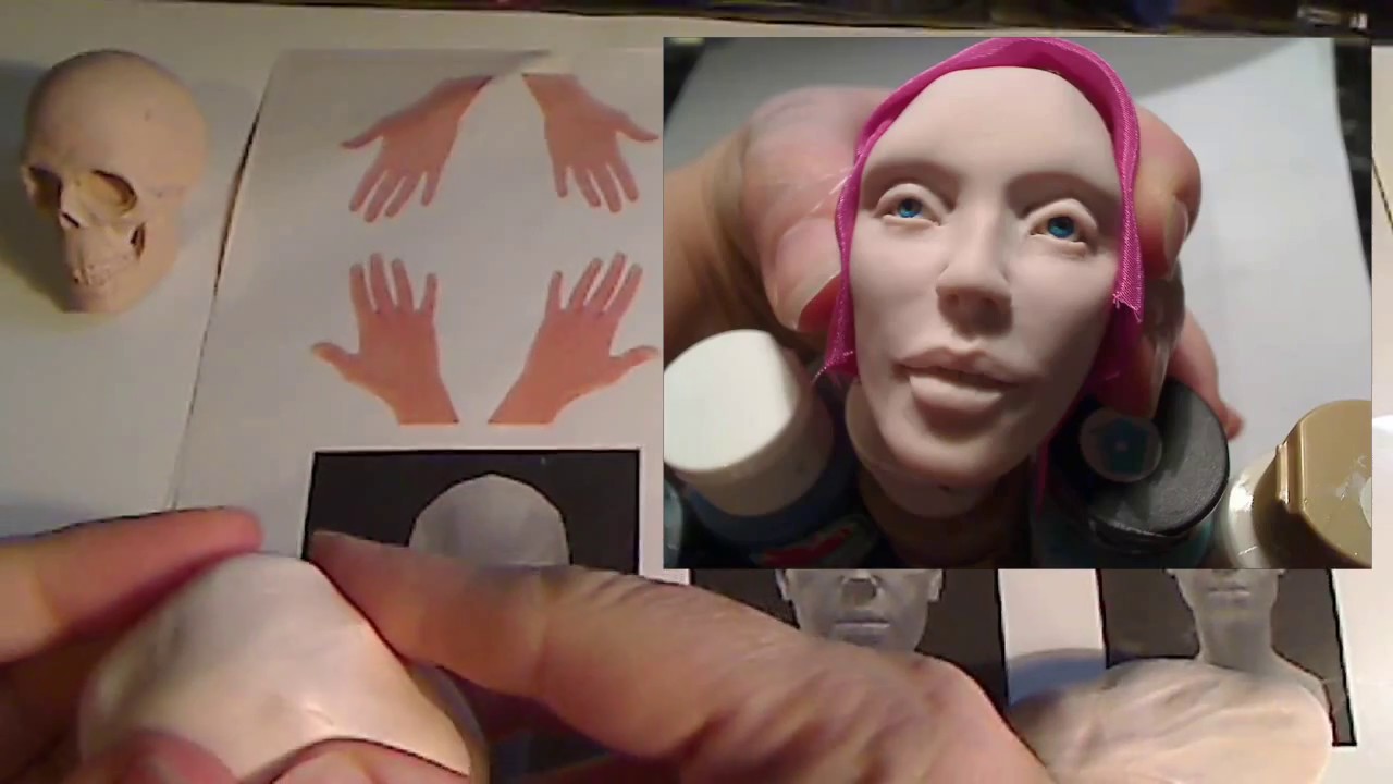 SCULPTING A HUMAN HEAD WITH SCULPEY AIR DRY CLAY 