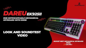 Dareu EK925 II Mechanical Keyboard Unboxing and Sound test By Tech Tigers.