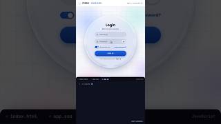 I Built a Liquid Glass Login Page 🧊✨ Using HTML & CSS | Glassmorphism UI #Shorts