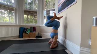 Beginner headstands: wall drills