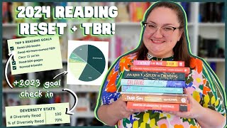 2024 Reading Reset! ✅  2023 spreadsheet, 2024 channel + reading goals, January TBR
