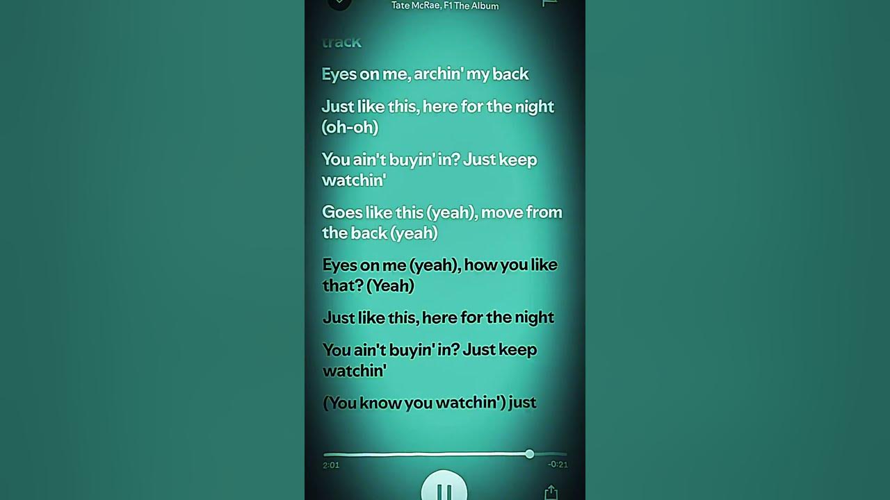 just keep watching - tate mcrae | #lyrics #spotify