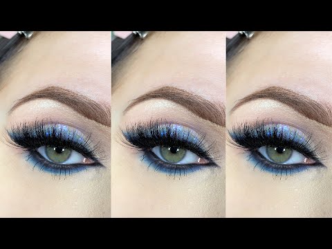 BLUE SMOKEY CAT EYELINER | #shorts #eyeshadowtutorial