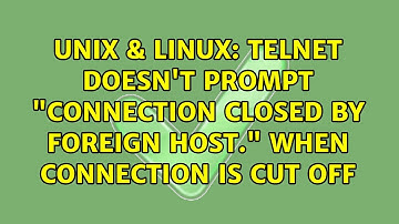 Unix & Linux: telnet doesn