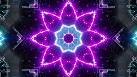 Glow Neon Light Beam Kaleidoscope 4K Loop
