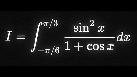 Definite Integral of sin²(x) / (1 + cos(x)) Explained