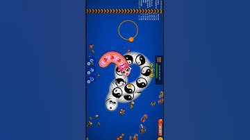 🐍🔥 Worms Zone io Little big snake game|😱 Hacker vs me fight #shorts #snake #game #wormszoneio #001