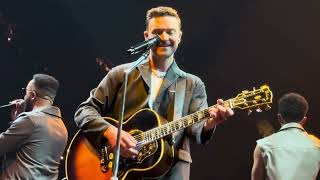 Justin Timberlake performs Selfish on The Forget Tomorrow Tour in Vancouver on 4/29/24.