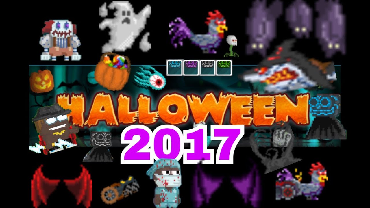Growtopia Halloween 2017 Reviewing all new items and Making New Things