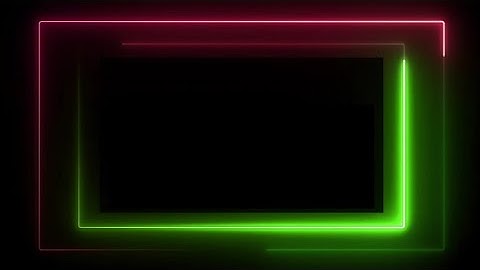 RED & GREEN | Neon Frame | Glowing Border | Neon Template | Animated Loop Abstract Video | Adobe AE