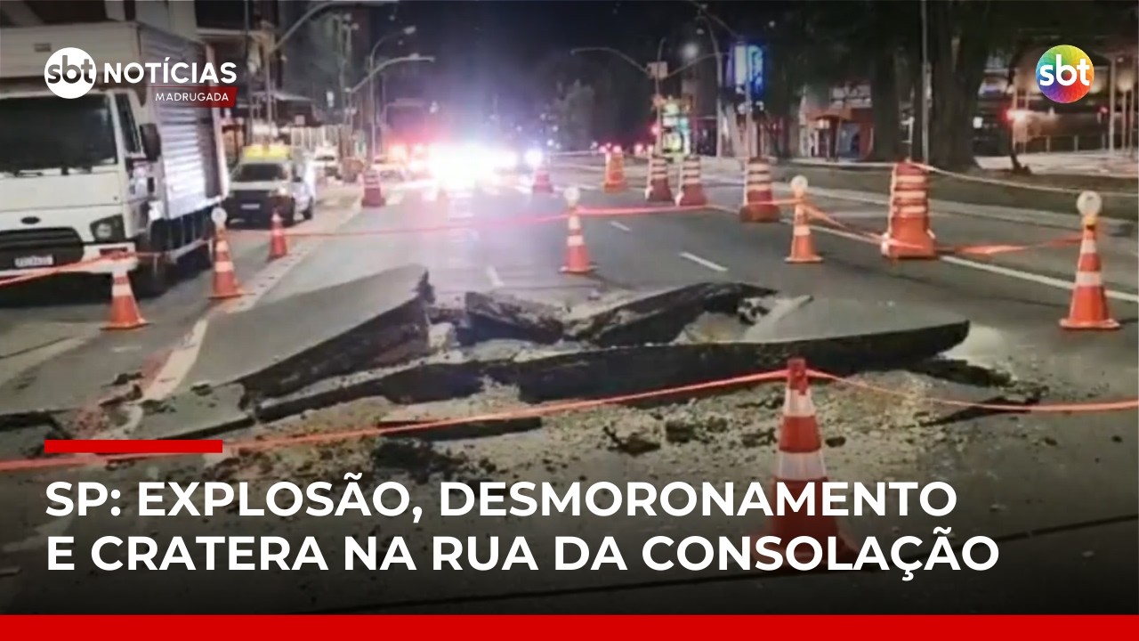 Explosão provoca cratera e interdita Rua da Consolação, no centro de SP | #SBTNotícias