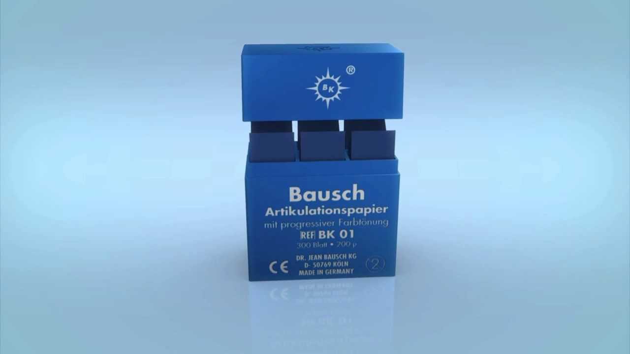 BK01: Papier à articuler bleu pour obturation (300 feuilles) - BAUSCH