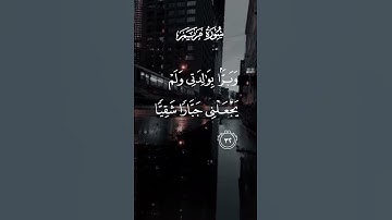 سورة مريم قال إني عبدالله أتاني الكتاب وجعلني نبيا الاية ٣٠ إلى ٣٣ #لايك