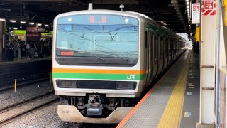 【E231系U513編成10両  TK出場回送（指定保全）】E231系1000番台ﾔﾏU513編成が回送電車として大宮駅11番線に到着停車するシーン（回8649M）2023.7.25