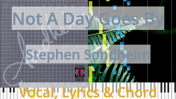 Not a day goes by sheet music