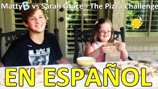 MattyB vs Sarah Grace - The Pizza Challenge (Subtitulado en Español!)