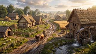 Medieval Europe: Farmhouses, Watermills, and Village Roads in the 1100s
