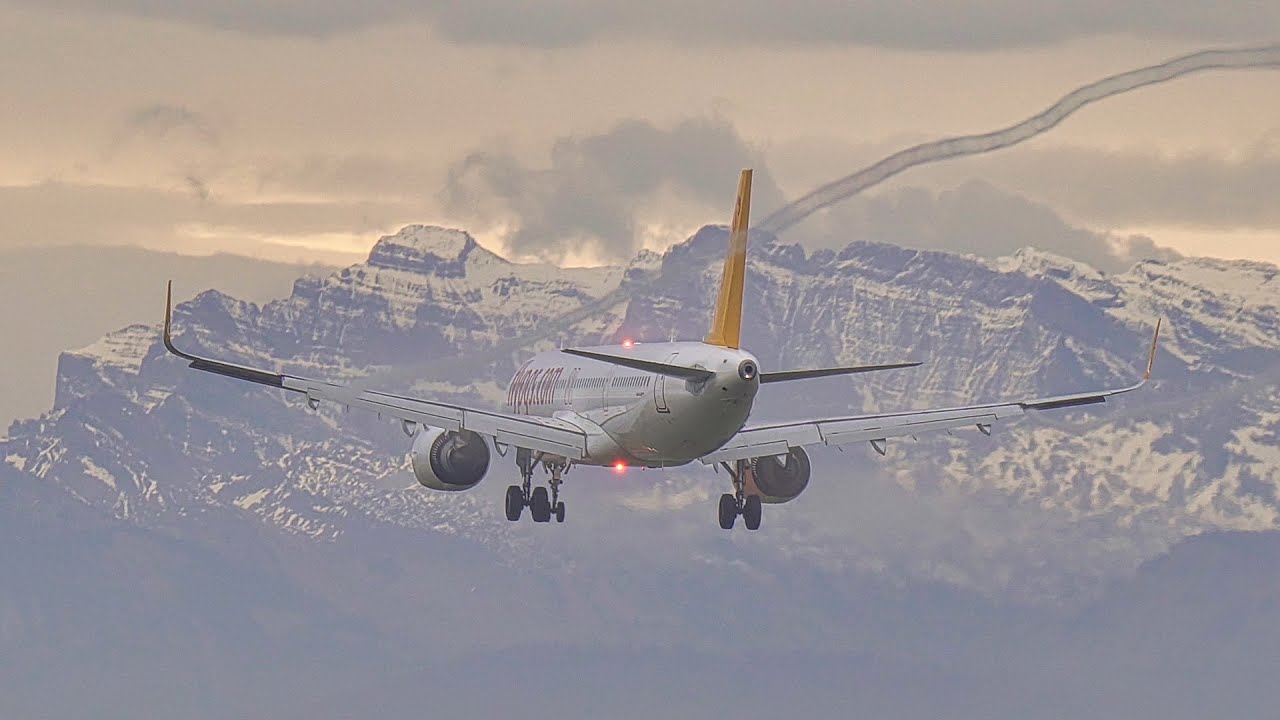 42 BEAUTIFUL WINTER LANDINGS at Zurich Airport