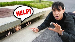 Our Little Sister FELL Into The SEWER!