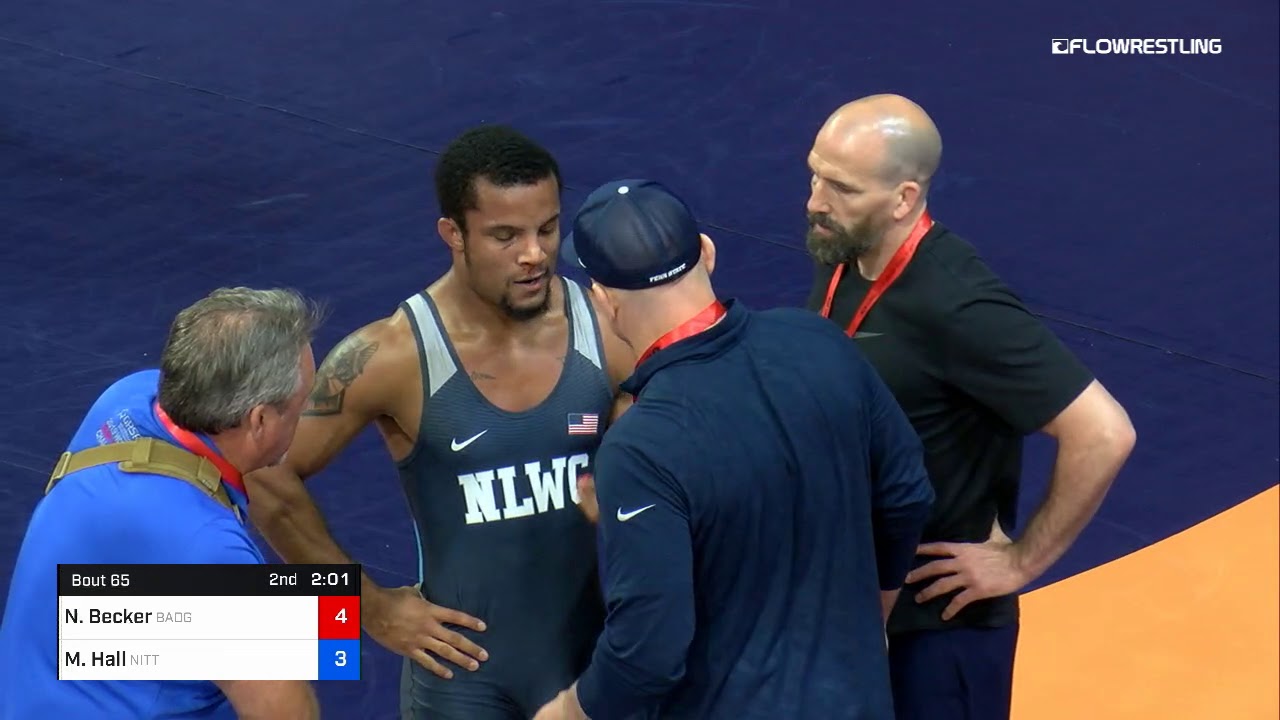 79 Kg Semifinal Nick Becker Badger Regional Training Center Vs Mark Hall Nittany Lion Wrestling Cl