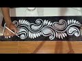 Very easy and beautiful kalka design border alpona mukesh arts