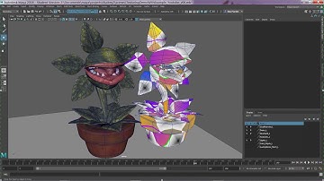 Audrey II - Maya Project Tutorial - Part 14 - UV Export Into Photoshop