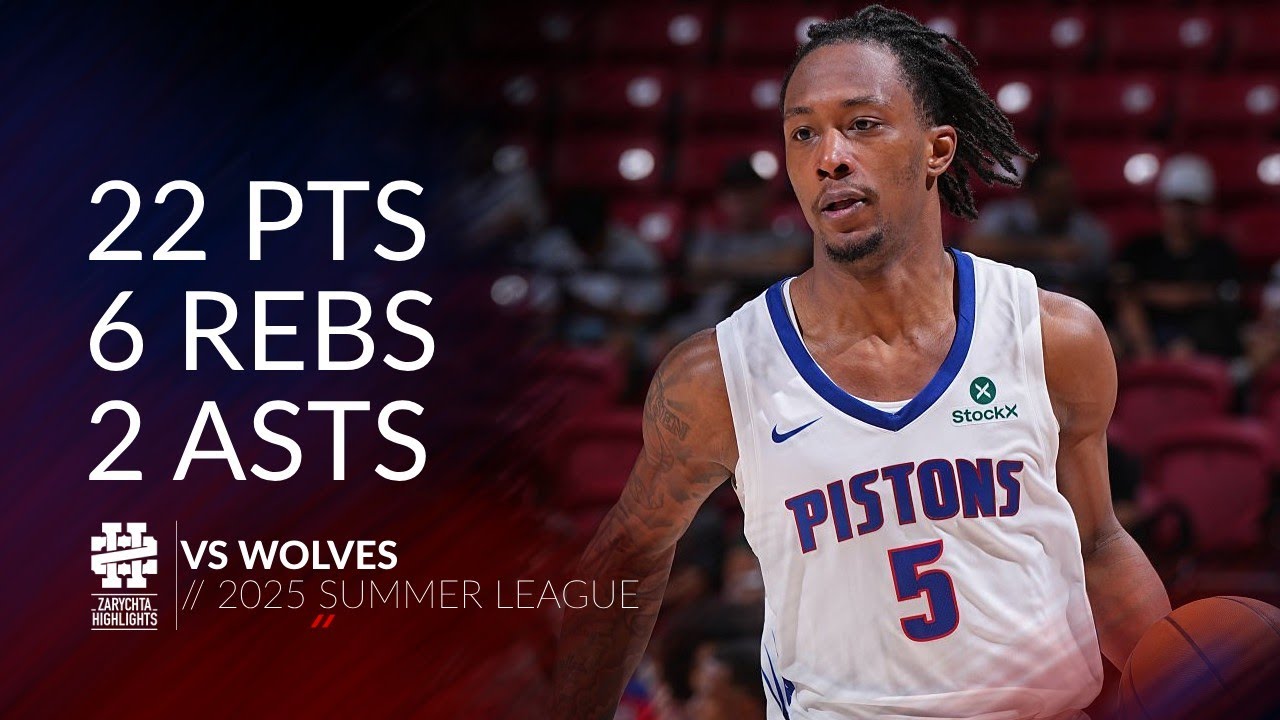 Рон Холланд 22 очка, 6 подборов, 2 передачи против «Вулверхэмптона» в Летней лиге 2025 года