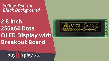 Yellow 2.8" Arduino,Raspberry Pi OLED Display Module 256x64 SPI