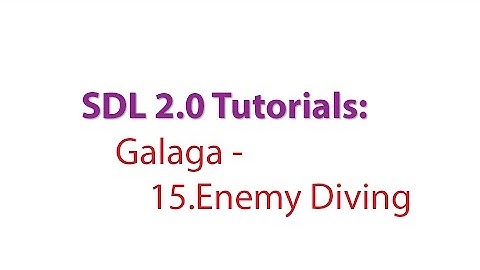 SDL 2.0 Tutorials: Galaga - 15.Adding Enemy Formation Diving and Creating the Wasp Dive Paths