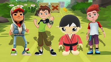 Subway Surfers vs Ben 10 - Up To Speed vs Tag with Ryan vs Bus Rush Gameplay FullScreen