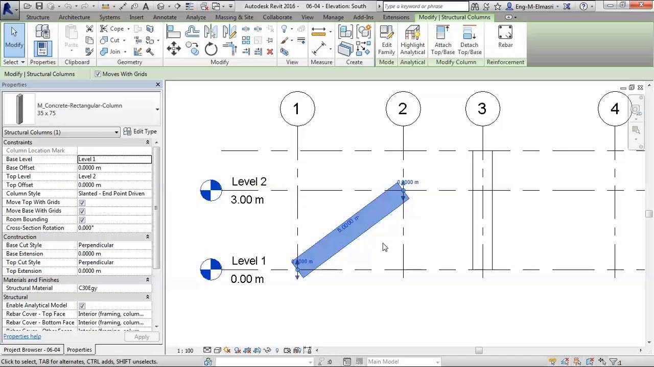 Column properties