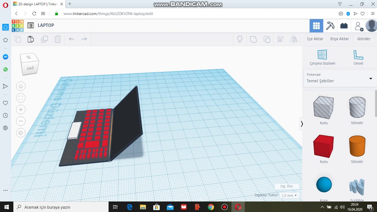 TİNKERCAD LAPTOP TASARIMI YouTube