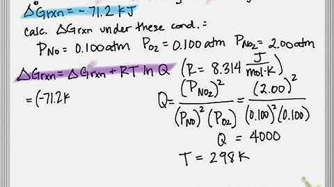 Calculating ΔGrxn under Nonstandard Conditions