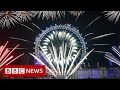 New Year's Eve: London fireworks celebrate start of 2020 - BBC News