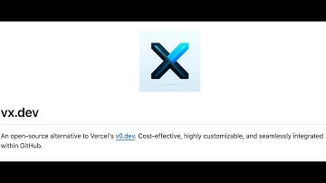 vx.dev: An open-source alternative to v0.dev.