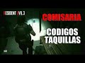 Resident Evil 3 Remake Códigos Taquillas Comisaria