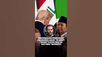 Presiden Indonesia Prabowo meminta bertemu dengan putra Trump, Eric, dalam momen 