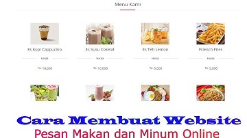 Cara Membuat Website Pemesanan makanan Online