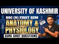 Anatomy & Physiology Sure Shot Questions 🎯 | University of Kashmir 1st Sem | BHUSHAN SCIENCE