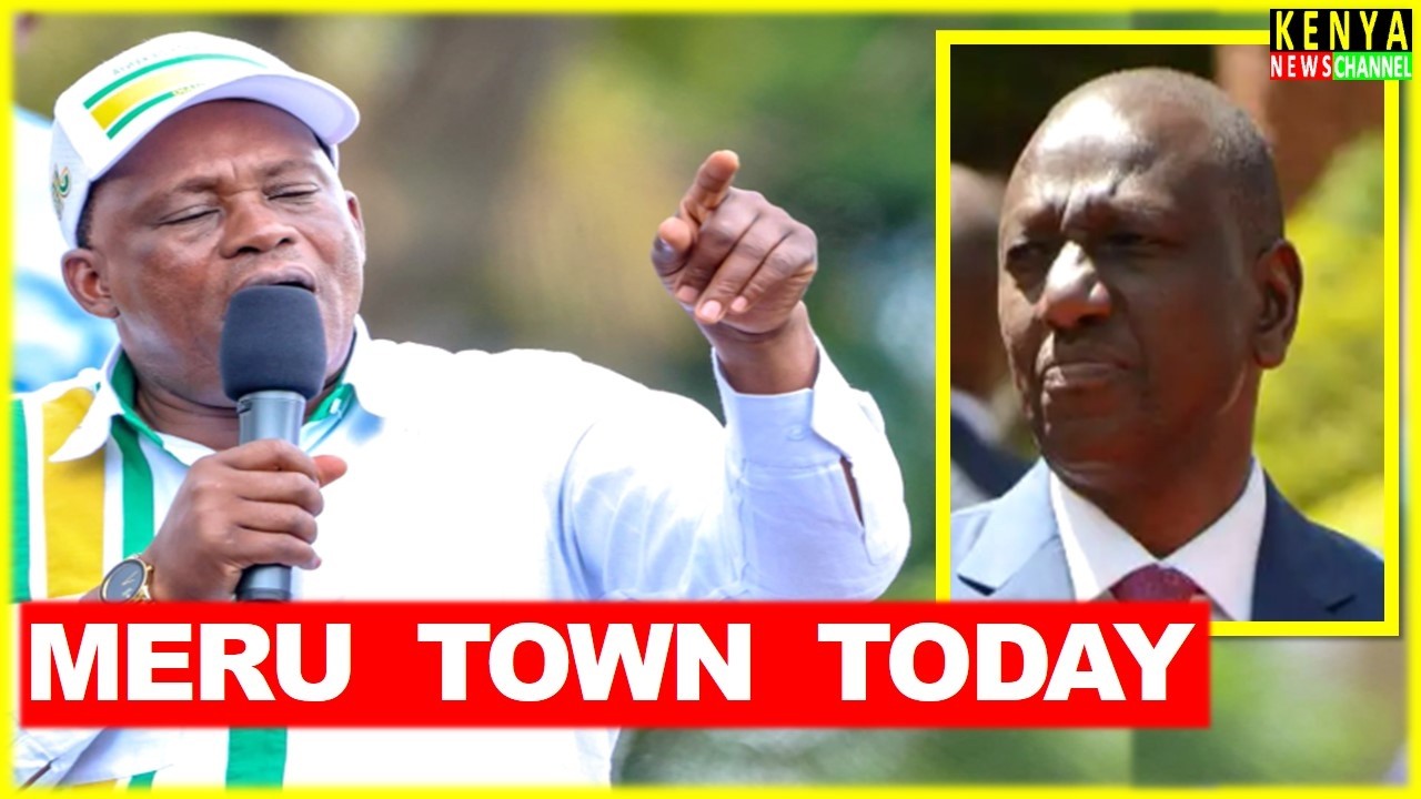 NO NONSENSE Justin Muturi Lectures Ruto badly with Gachagua and Kalonzo today at Meru Town