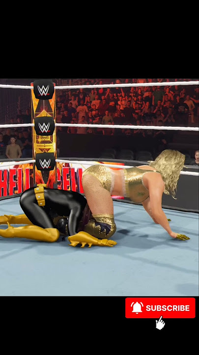 Nikita lyons vs kairi sane #cosplay #stinkface #batgirl #goldengirl #wweraw #wwe2k25 #wwe